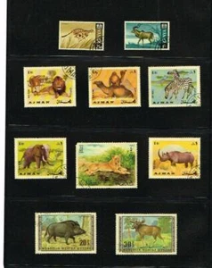 Ajman & Mongolia Animal Stamps; Lightly Cancelled & Lightly Hinged - Picture 1 of 1