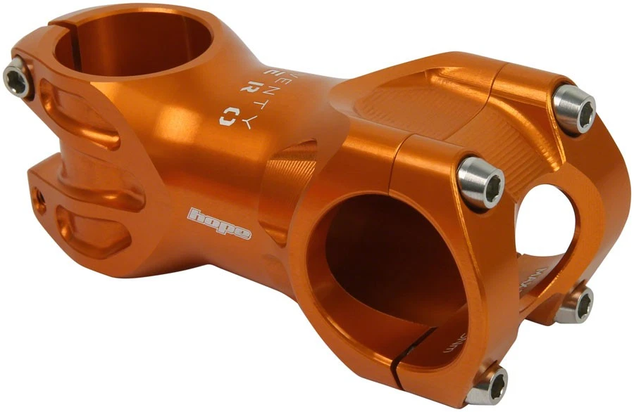 Hope XC 70mm Aluminum Road MTB Stem - Lightweight 31.8mm Clamping, Orange - Image 1 of 1