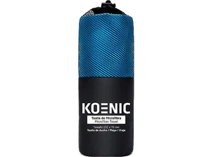 Toalla - KOENIC Microfibra, 152x76 cm, Poliéster y nylon, Súper absorción, Azul - Imagen 1 de 2