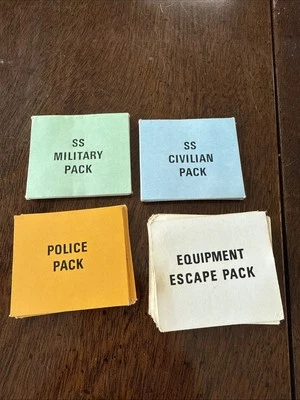 Vintage Invicta 1972 Escape from Colditz Castle Board Game Replacement Cards - Image 1 of 2