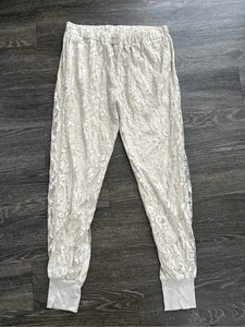 Neu mit Etikett Falcon & Bloom x Gold Hawk cremefarbene Spitzenhose Größe Medium - Bild 1 von 10