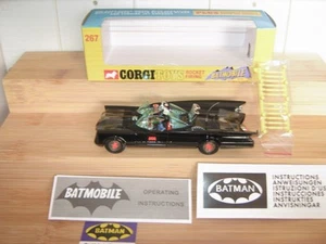 Corgi Batmobile 267 Gloss black reissue mint boxed with tow hook brand new 2024 - Picture 1 of 5
