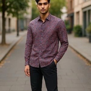 Bugatchi Ooohcotton Tech 8-Wege-Stretch Large Burgundy 200 $ - Bild 1 von 6