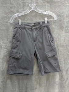 Tony Hawk Shorts Boys 10 Gray Cargo Flame Embroidered - Picture 1 of 7