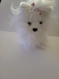 Ganz Webkinz Yorkie White Pink Bow Stuffed Animal Toy Plush pp2 - Picture 1 of 8