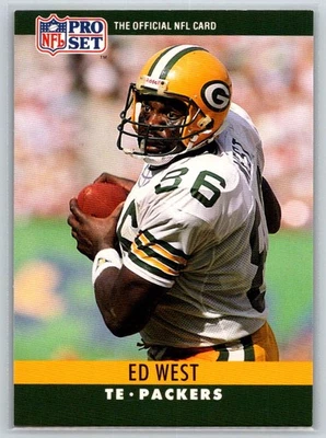 1990 Pro Set #115 Ed West Green Bay Packers Rookie - Image 1 of 2