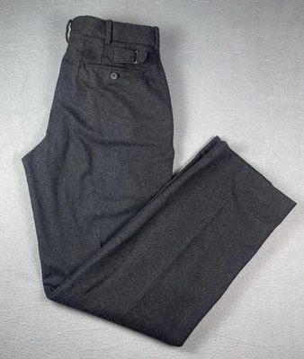 Pantalones de vestir Polo Ralph Lauren de lana de cachemir de sastrería fina para hombre 34L carbón Foto 1 de 4