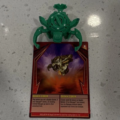 Bakugan Quakix Gorem Green Ventus Super Assault 840G & Ability Card - Image 1 of 4