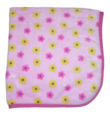 Cutie Pie Rosa Púrpura Amarillo Flor Margarita Bebé Manta Seguridad Lovey 28x29" Foto 1 de 2