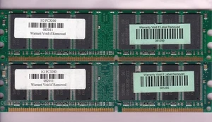 2GB 2x1GB PC3200 SILICON TECHNOLOGY 1GPC3200 DDR-400 SAMSUNG RAM MEMORY KIT DDR1 - Picture 1 of 3