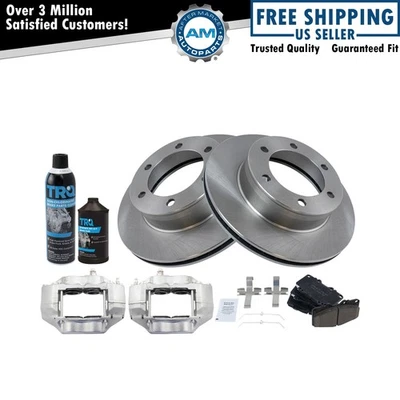 Pinzas de freno delanteras rotores y pastillas de cerámica para Toyota Tacoma 1999-2004 Foto 1 de 4