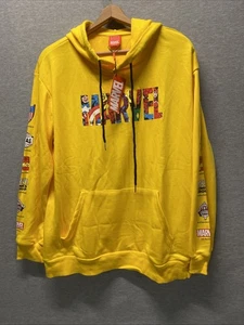 Sudadera con Capucha Amarilla Marvel Zaful Mediana Grupo de Cómics Gráfico Retro Héroe. Suave - Imagen 1 de 5