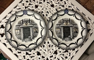 2 Haunted House Dinner Plates By Royal Stafford Witch Halloween Set Of 2 NEW - Picture 1 of 6