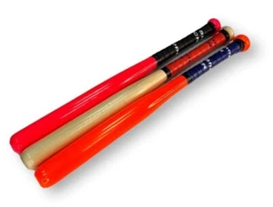 Bate de béisbol de madera rosa naranja rosa entrenamiento al aire libre, práctica, fiesta de Halloween - Imagen 1 de 8