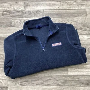 VINEYARD VINES 1/4 Zip Up Pullover Blue Fleece Sweatshirt Boy's Large (16-18) - Picture 1 of 7