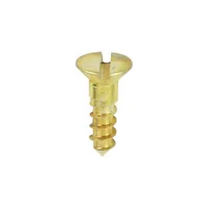 Viti per legno svasate scanalate in ottone massiccio 1/2" x n.4 (2,9 x 12,5 mm) confezione da 10 - Foto 1 di 2