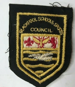 Parche insignia de tela vintage Blackpool School Sports Council años 50 7 x 5 cm  - Imagen 1 de 3