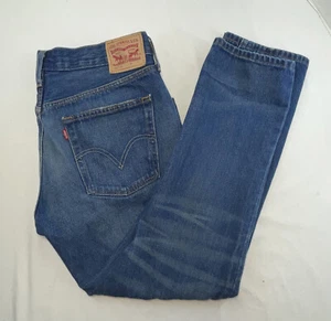 Levi's 501 Medium Wash Straight Leg Button Fly Jeans measures 34x28 tag 30x32 - Picture 1 of 14
