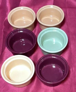 Homer Laughlin Fiesta Crocks / Cereal Bowls, Set of 6, Mixed Colors EUC - Picture 1 of 10