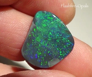 6,15 CT Gem Solid Black Opal Petrol Grün-türkise-video Flashfire-Opals - Picture 1 of 6