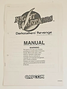 MANUAL VIDEOJUEGO CAPCOM NIGHT WARRIORS DARKSTALKERS VENGANZA - Imagen 1 de 3