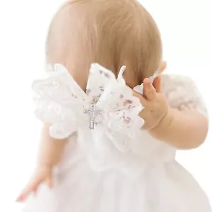 Baptism Headband Baby Christening Headbands Lace Bow Headband Hair Band TSFD3... - Picture 1 of 6