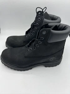 Timberland Boots Premium 6in Waterproof Boots, Black Nubuck TB-010073-001, New - Picture 1 of 10