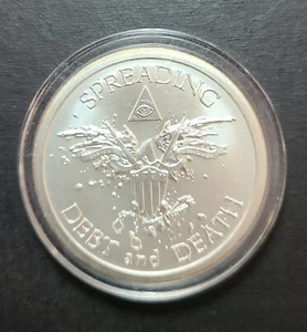 Silver Shield Warbird Debt Death 2013 2 oz .999 fino bu redondo acuñación 250 - Imagen 1 de 4