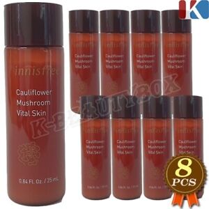 INNISFREE Cauliflower Mushroom Vital Skin Toner 25ml x 8pcs Korean Skin Care NEW