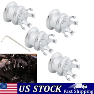 For Harley Touring Road Glide King Crown Head Bolt Topper Cap Engine Covers Trim - Picture 1 of 12