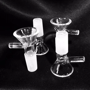 4 Stück Qualität 14 mm Glas Bowl Männlich für Bong Wasserpfeife Shisha Pfeifengriff klar - Bild 1 von 3