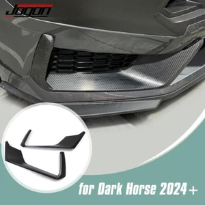 Matte Carbon Front Grille Strips Trim For Ford Mustang S650 Dark Horse 2024-2025 - Picture 1 of 14
