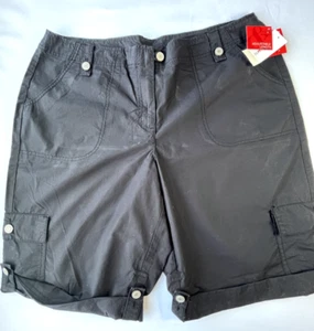 Style & Co Women's Size 14 Black Cargo Mid-Rise Shorts NWT - Picture 1 of 7