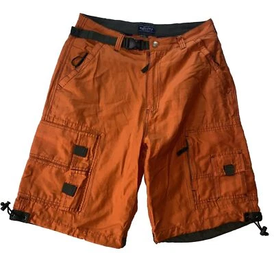 Y2K Cargo Shorts Men 32 33 Fit Belted Paratrooper Tactical Fishing Gorpcore Camp - Image 1 of 4