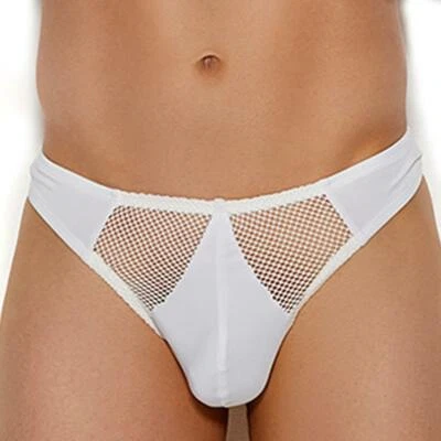 Tanga de red para hombre ropa interior paneles frontales transparentes elásticos descarados traseros 82320 Foto 1 de 3