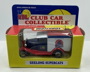 VINTAGE MATCHBOX MB 1-75 MB38 FORD A MODEL VAN NBL GEELONG SUPERCATS BASKETBALL - Foto 1 di 8