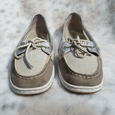 Sperry Top Sider Womens Boat Shoe Size 10M Leather Gray Slip on Driving Moccasin