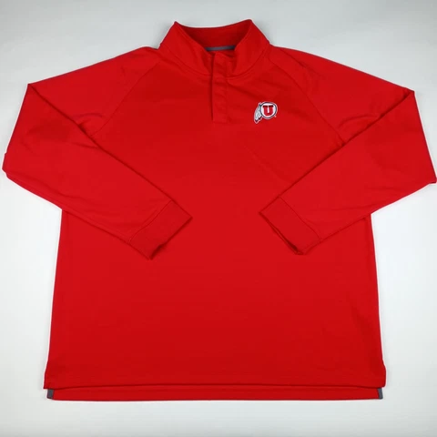 UNDER ARMOUR Utah Utes Pullover Sweatshirt Red NCAA Men's Size 2XL Cover