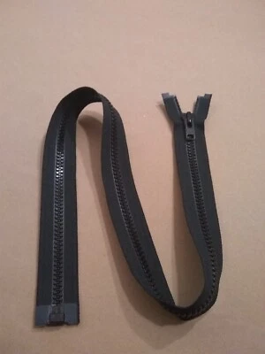 #8 YKK Plástico Resistente Separador/Chaqueta Cremallera 24" Negro Foto 1 de 4