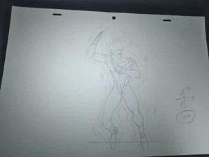 Marvel animation cels Production Art Marvel Comics FANTASTIC FOUR HUMAN TORCH - Picture 1 of 2