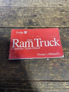 2002 DODGE RAM 2500 3500 CUMMINS DIESEL OWNER OWNERS MANUAL BOOK - Picture 1 of 6