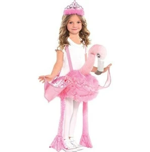 Ride on Flamingo 1 Piece Costume Kids Halloween Fancy Dress - Picture 1 of 6