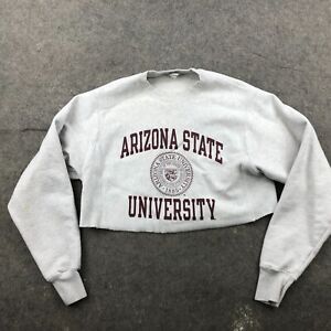 Arizona State Sun Devils Sweatshirt Womens Small Cropped Champion Reverse Weave