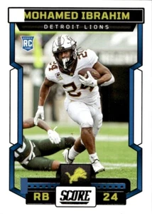 Mohamed Ibrahim 2023 Score Football - #328 RC - Detroit Lions / Iowa - Picture 1 of 2