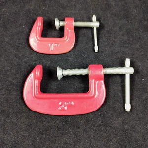 C-Klemmen 2 Zoll & 1 Zoll rot robust stark 2er Set - Bild 1 von 4