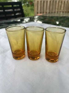juego de 3 vasos de chupito ámbar marrón - Imagen 1 de 4