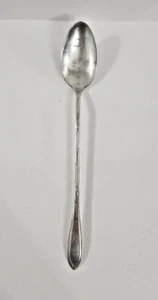 Rosemary Iced Tea Spoon New England Silverplate 1919 Flatware Scroll 8 1/4" - Picture 1 of 6
