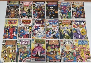 INFINITY GAUNTLET + WAR + CRUSADE #1 2 3 4 5 6 FULL RUNS LOT Thanos HI GRADE 9.8 - Picture 1 of 4