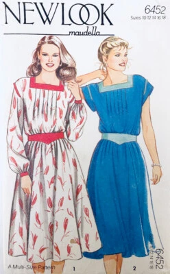 New Look MAUDELLA Pattern 6452 | Misses Loose Dress & Belt | Sizes 10 - 18  - Image 1 of 2