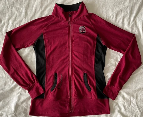South Carolina Gamecocks Womens Medium Track Jacket Sweatshirt Full Zip Up M Cover
